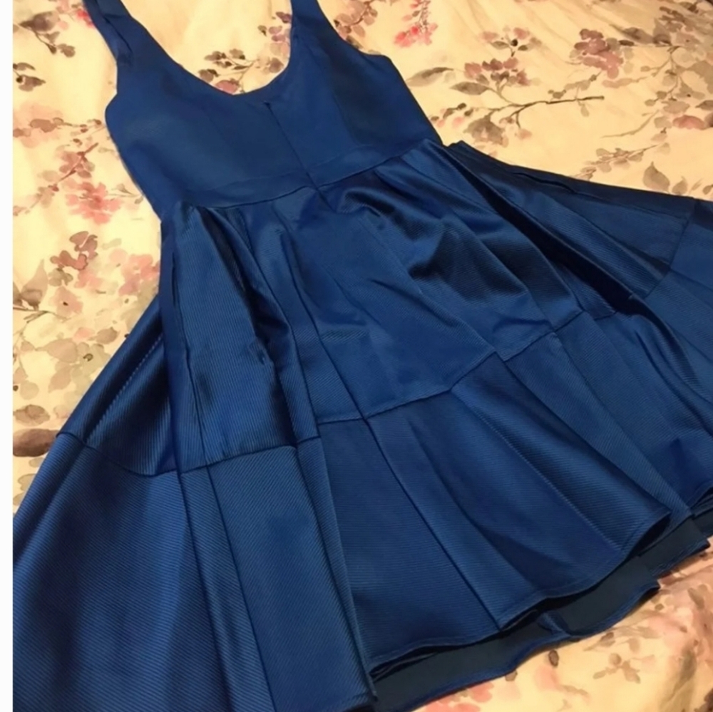 Zac Posen blue cocktail dress with pockets size 8 high quality